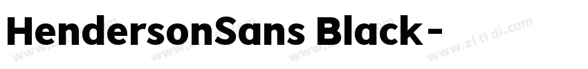 HendersonSans Black字体转换